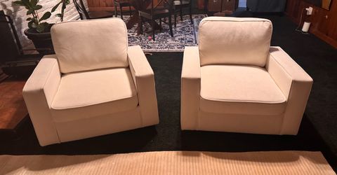 New white swivel chairs