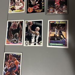 7 Cards Grant Hill, Dennis Rodman & Scottie Pippen Basketball Cards
