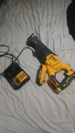 20. Volt Dewalt sawsall,battery,  and charger