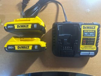 DeWalt Lot of 2 DCB203 20Volt Max battery and Charger