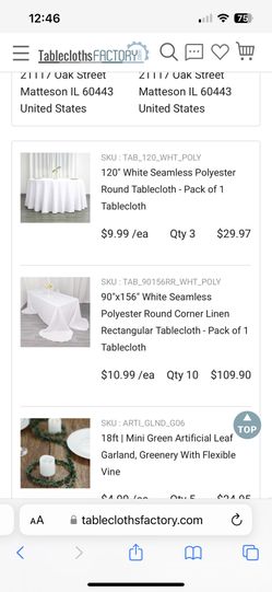 90x 156 In Square Tablecloth 