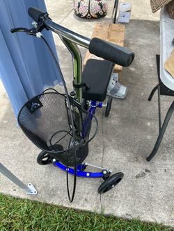 Knee Scooter with Basket and Hand Brakes