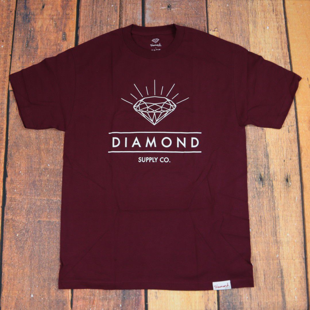 Diamond Supply Co T-shirt / Large Size/ Red Color/ Short Sleeve