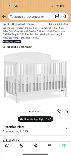 Dream on me Crib