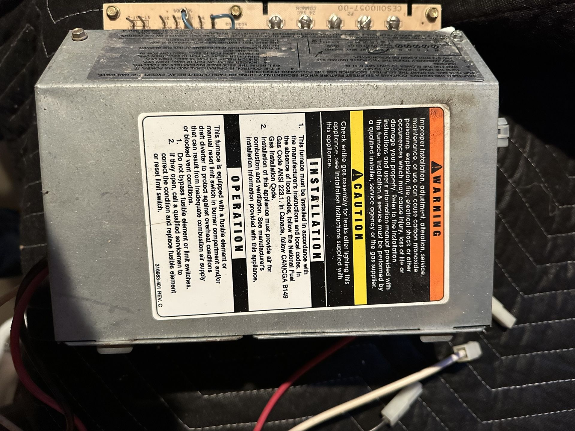 Payne/Bryant/Carrier CES0110057 00/317161 401 Furnace Control