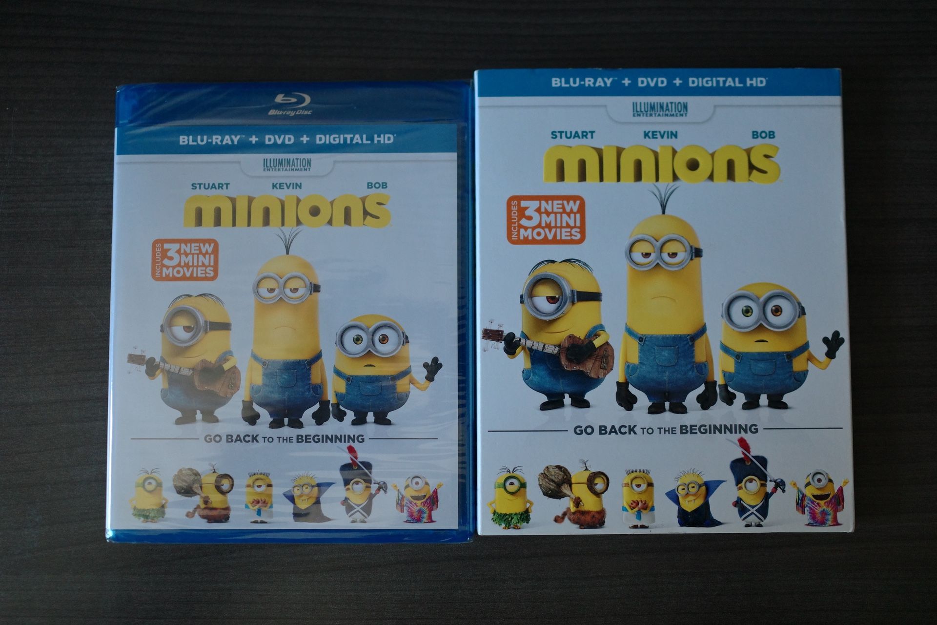 Minions Blu-ray + DVD Set (No Digital) Brand New In Wrap w/ Slipcover!