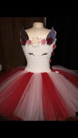 Valentines unicorn tutu dress