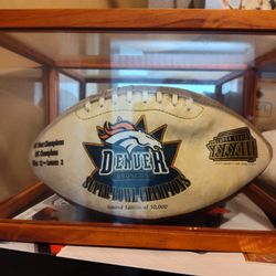 ANTIQUE DENVER BRONCO'S COLLECTIBLE FOOTBALL 