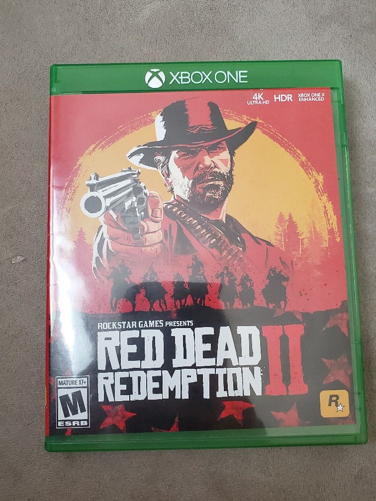 XBOX ONE RED DEAD REDEMPTION II MINT CONDITION COMPLETE 2 DISCS W/ MAP!