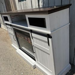 Tv Stand With Built In Speakers Bluetooth And Fireplace 