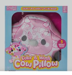 Mini Plush Cow Pillow Art Set 
