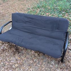 Home Source Black Futon Frame with 29" Arms