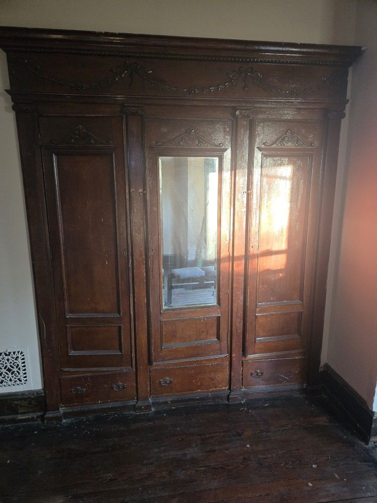 Antique Wooden Closet Front (Best Offer)