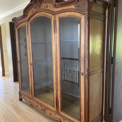 Art Nouveau Antique Curio Cabinet 
