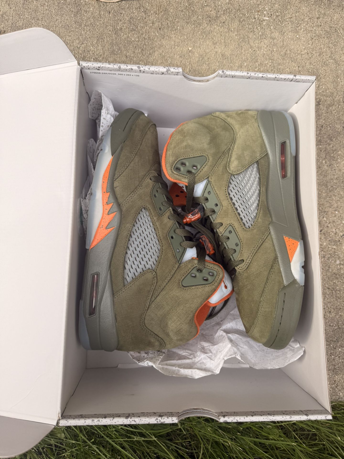 Jordan 5 Green Olive 