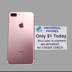 Black Friday 1 Day Sale Only. $1 Down NO CREDIT CHECK. LOWEST PRICES GUARANTEED. APPLE IPHONE 7 PLUS 32GB UNLOCKED 