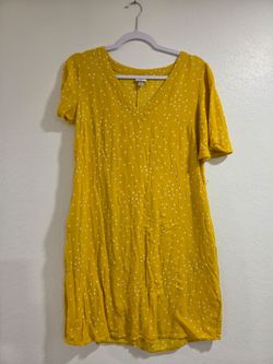 Yellow polka dot dress