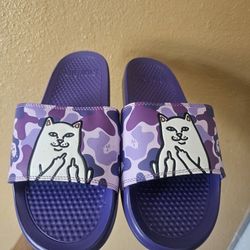 Ripndip Purple Camo Nermal Slides 