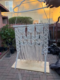 Handmade Macramé Hanging Shelf – Boho Wall Décor