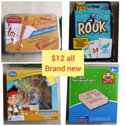 Set of 4 brand new toys. All for $12