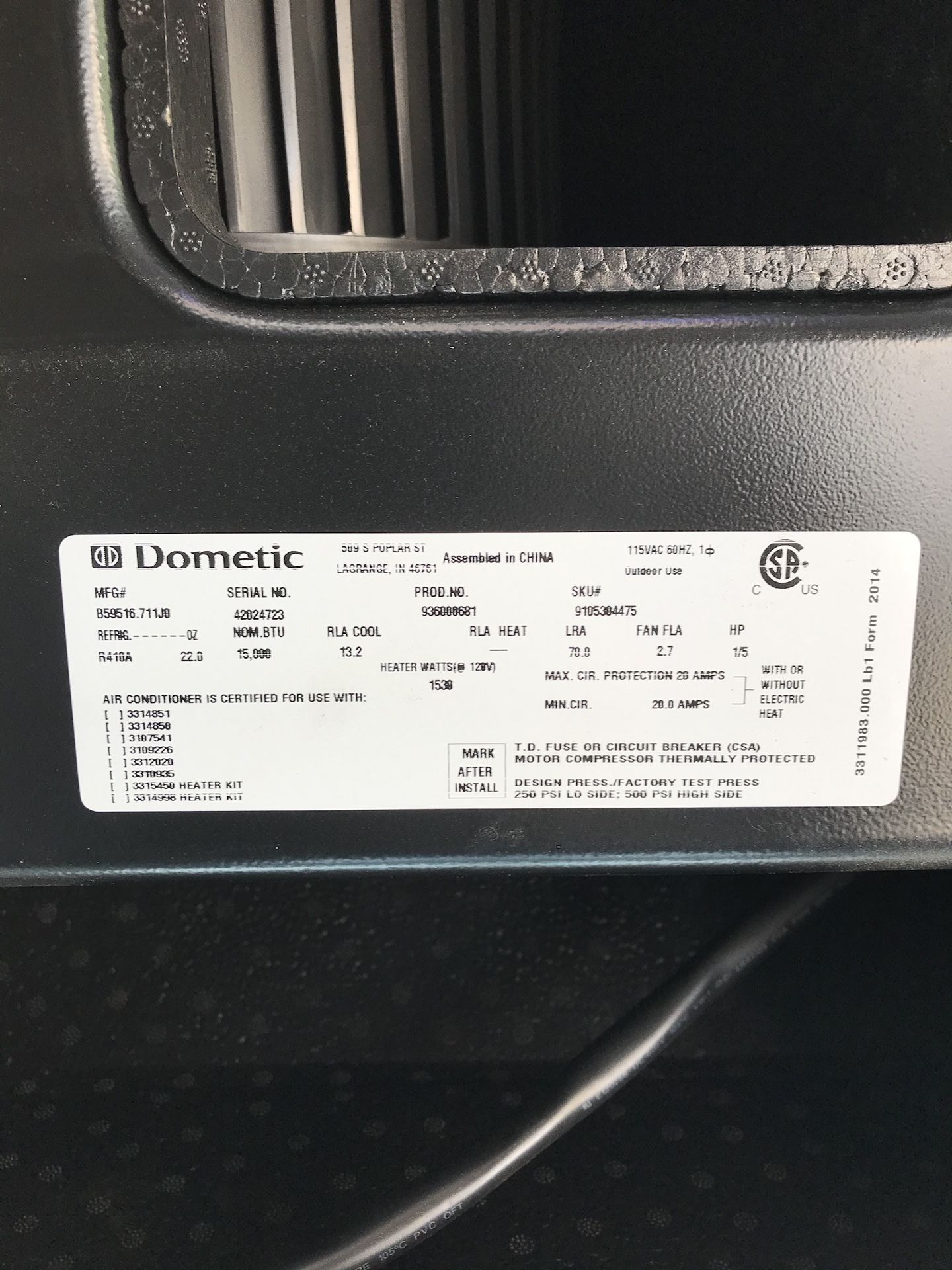 Dometic Brisk Air Ii 15000 Btu Manual