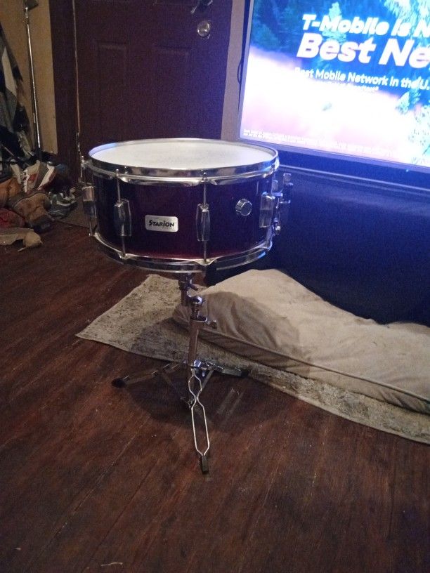 A Starion Snare Drum  And Stand 