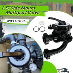SP0710X62 1.5 in Side-Mount Multiport Valve w/ Built-In Sight Glass O-Ring