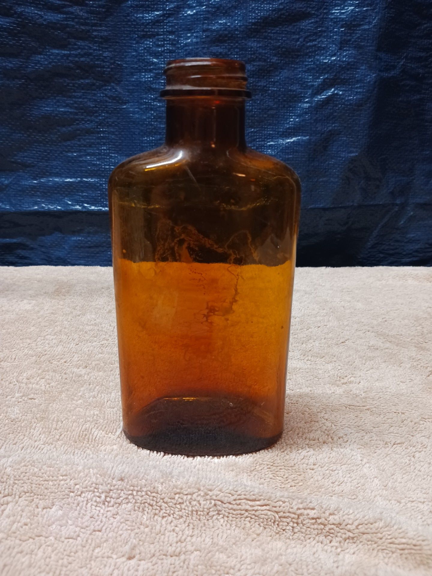 Antique Amber glass apothecary bottle
