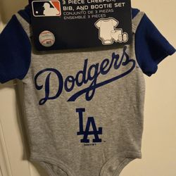 Los Angeles Dodgers 3 Piece Bib Set 