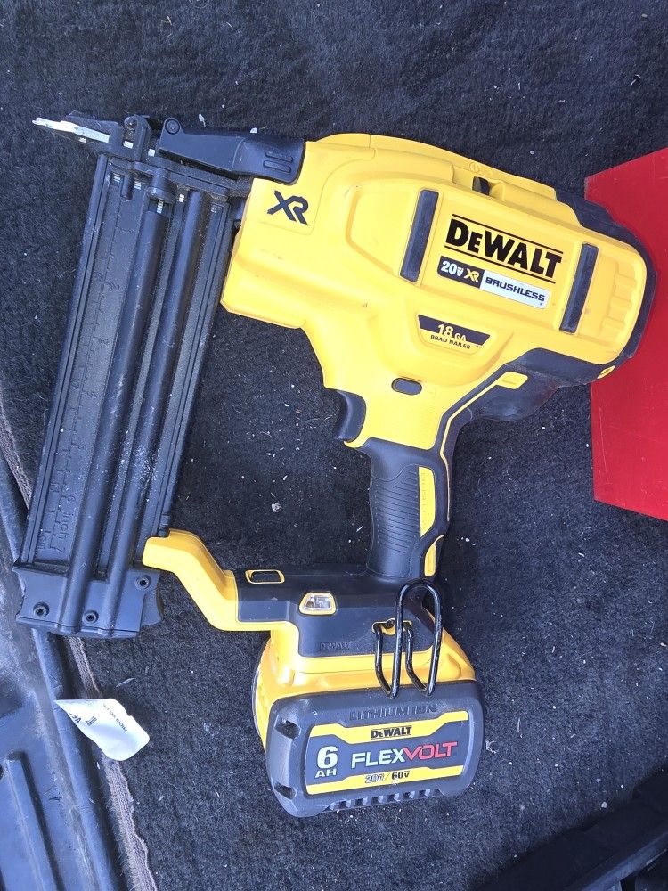 Dewalt 20v Brad New Nail Gun Battery Flex 6.0 No Charger