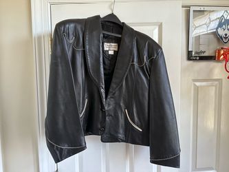 Continental Leather Fashions Black Western Leather Jacket