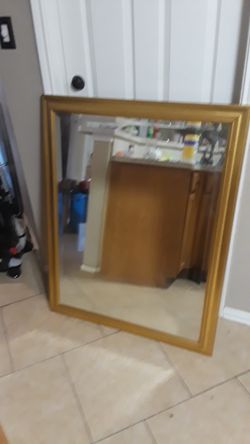 Antique beveled mirror