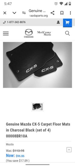 Set Of 4 Floor Mats For 2017 To 2025 Mazda CX5