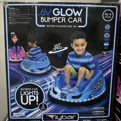 6V Blue Glow Kids Bumper Car