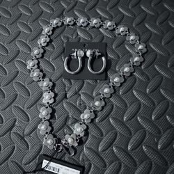 Ann Taylor Pearl Earrings & Necklace 