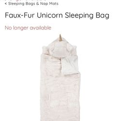 New Pottery Barn Kids Unicorn Sleeping Bag