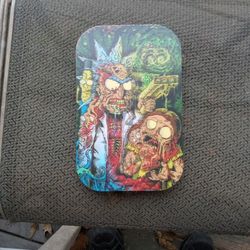 Rick & Morty Rolling Tray With Holographic / Magnetic Cover