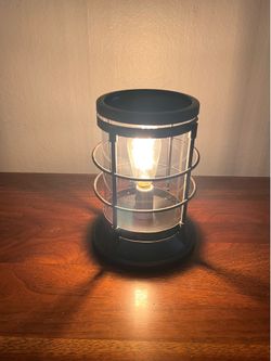 Small Lamp table top industrial look wax warmer