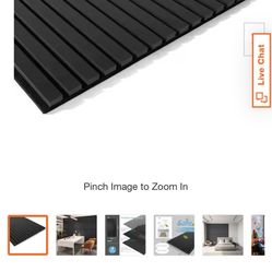 Art3dwallpanels Black 0.83in. x 2 ft. x 4 ft. Slat MDF Acoustic Decorative Wall Paneling, 3D Sound Absorbing Panel(31 sq.ft./
