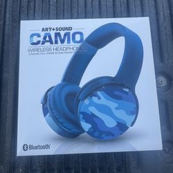 Art+sound Camo Wireless Headphone New $5 
