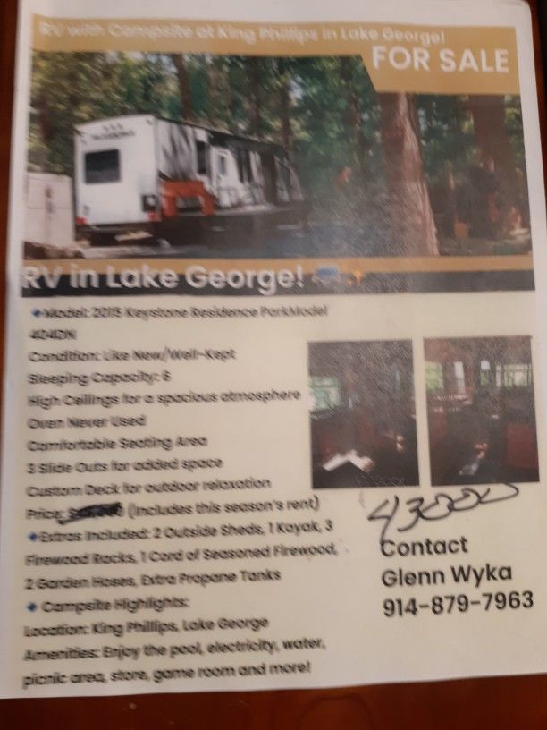 Camp site and trailer package...