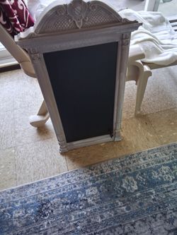 Wooden framed chalkboard 32'H 18"w including frame pickup and cash
