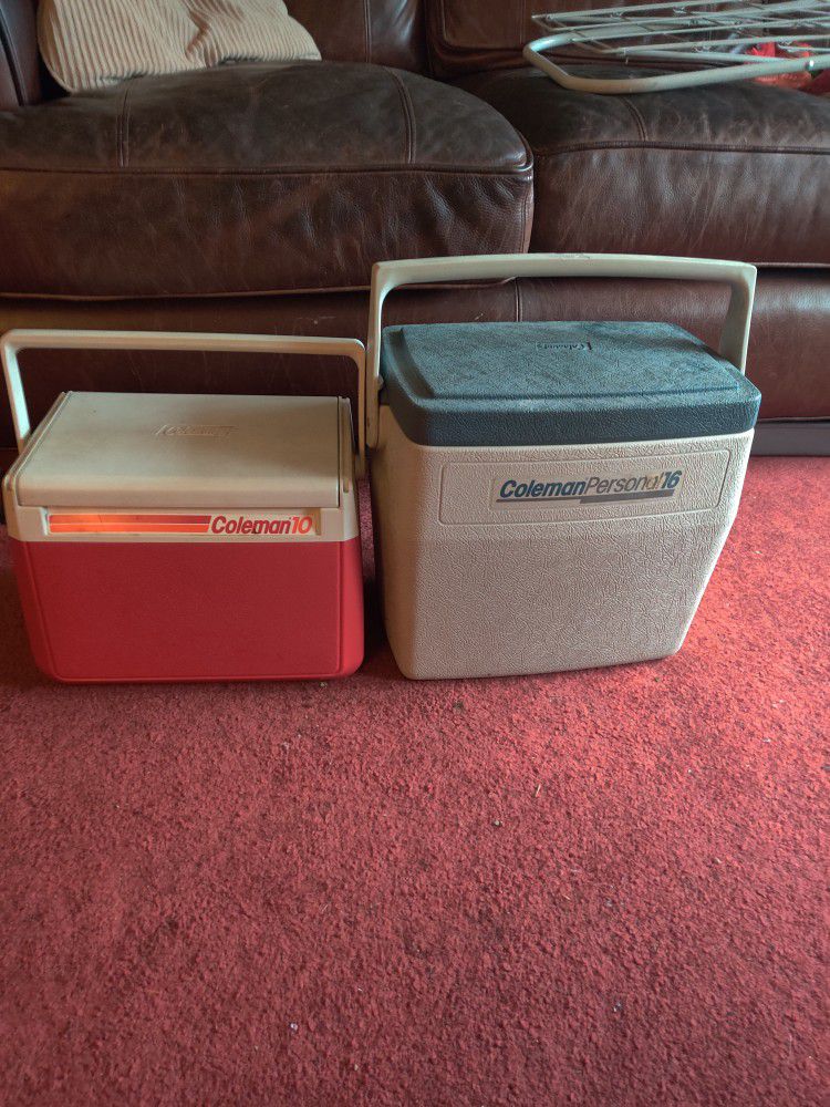2 Coleman Coolers - $10.00 For Both