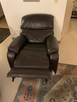 Dark Brown Leather Recliner Chair