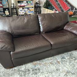 Faux Leather Couch 