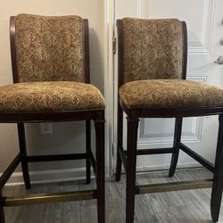 🪑 Set of 2 Traditional Style Counter Height Bar Stools - Katy 77494