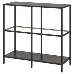 Ikea VITTSJÖ
Shelf unit, black-brown/glass