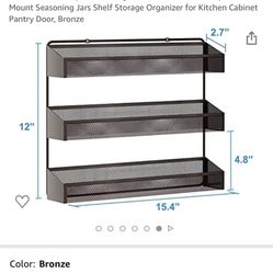 Storage Organizer. See pictures and size. Silver Color. Set of
