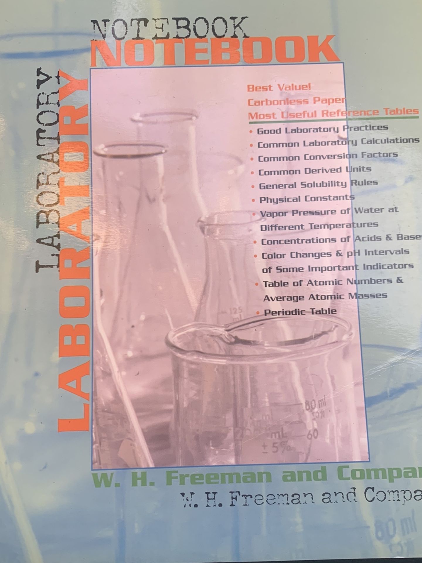 Laboratory notebook W. H Freeman And Company