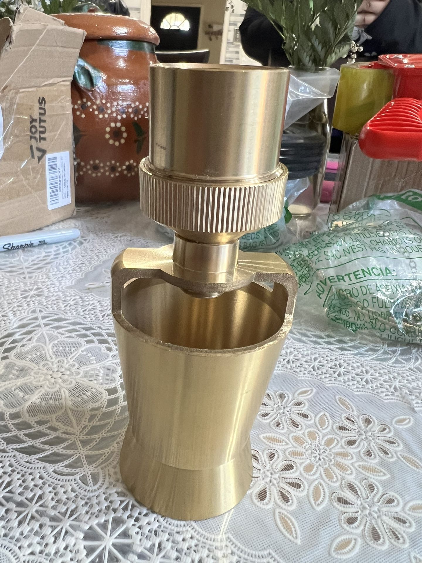 1" DN25 Brass Adjustable Water Fountain Nozzle Spray Pond Sprinkler for Garden Pond